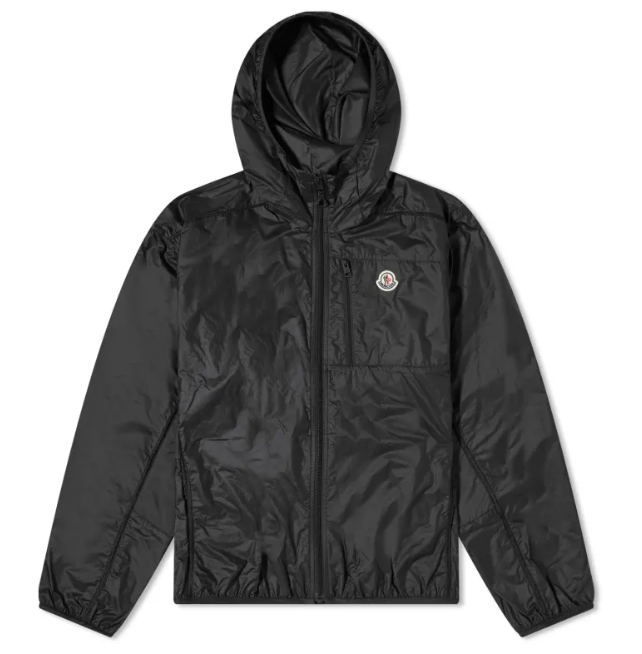 Moncler Black Nylon Mendes Windbreaker Jacket for Men 091 1A00036 68953
