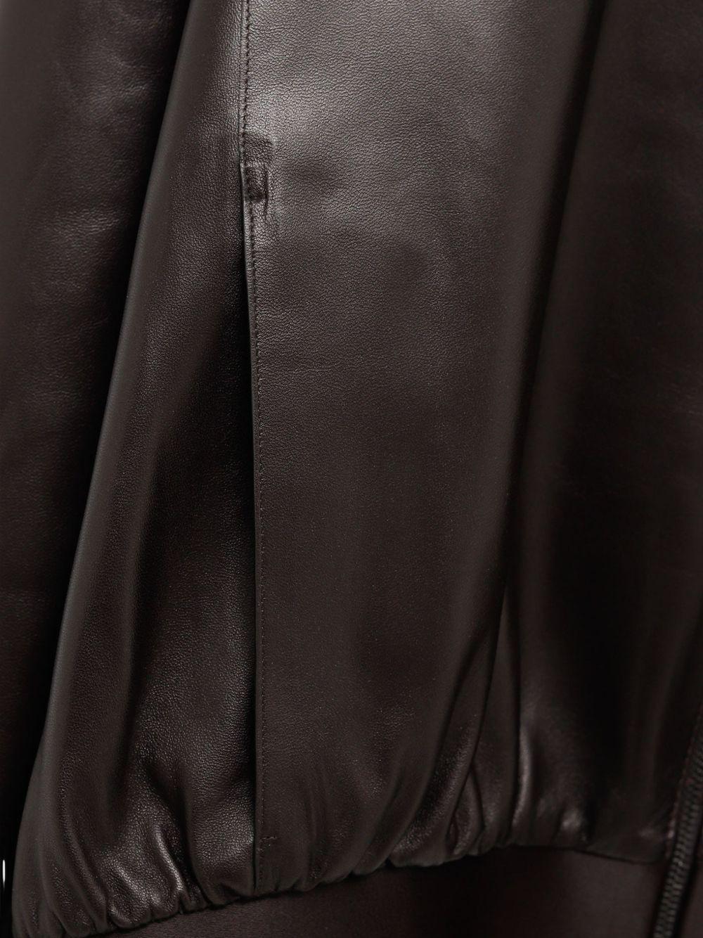 GUCCI Black Leather Bomber Jacket
