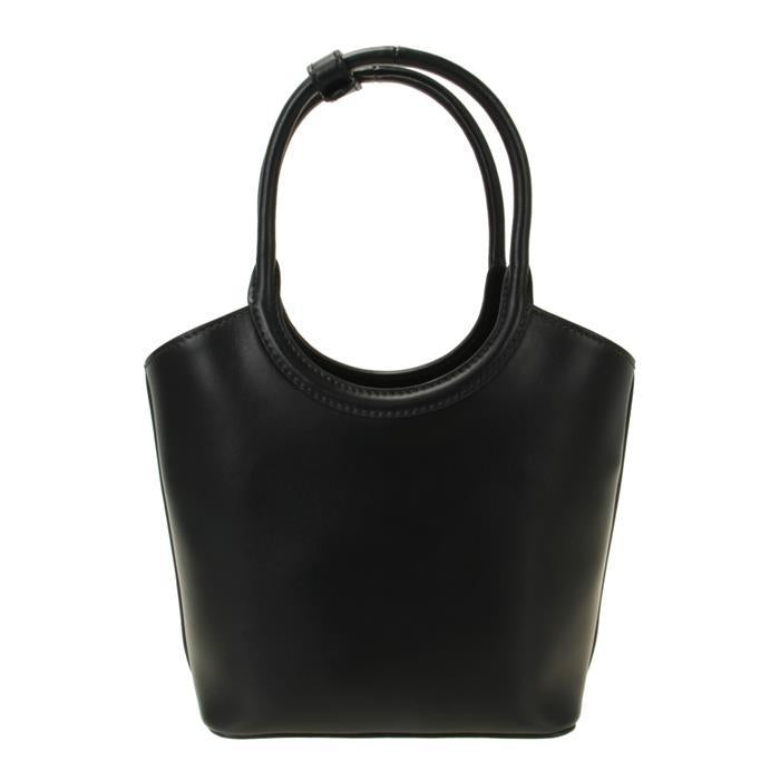 Miu Miu Ivy Leather Handbag Tote Black