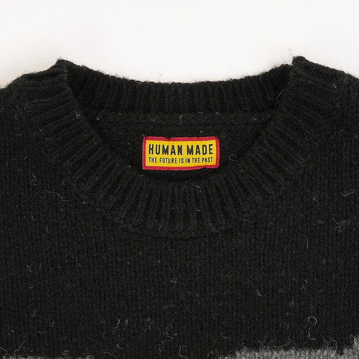 Humanmade Men’s Heart Knit Crewneck Sweater HM30CS035 BLACK