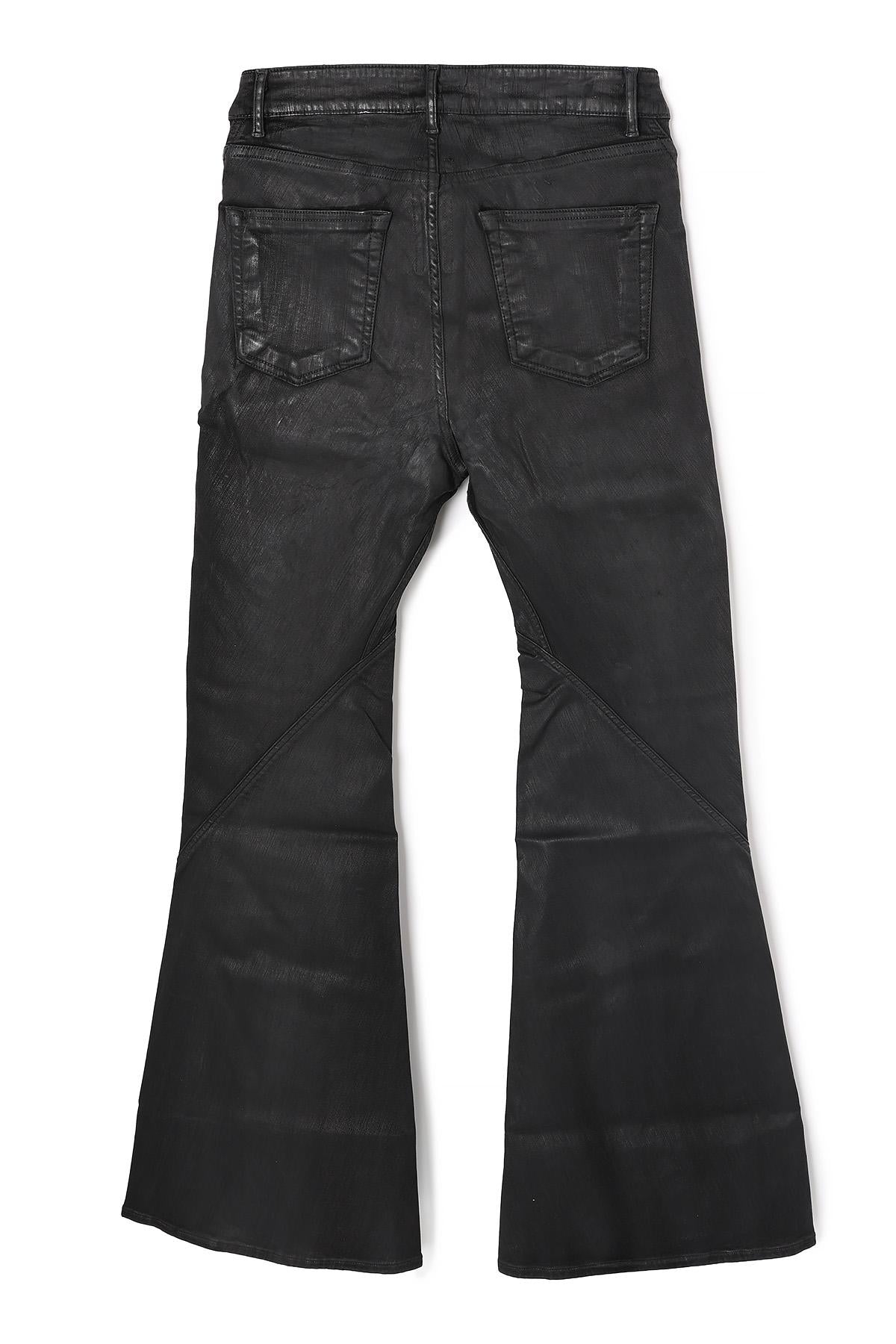 Rick Owens DRKSHDW Bias Bootcut Jeans Deep Black Stretch Denim