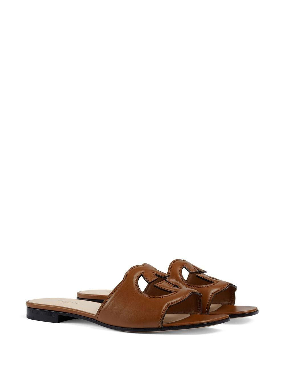 GUCCI Leather Sandals Women’s Black Sandals