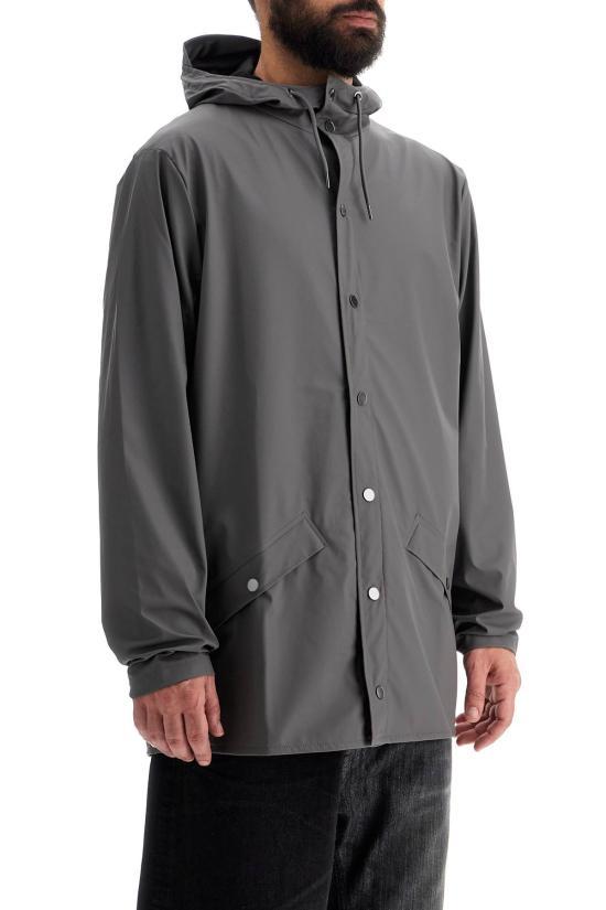RAINS Lightweight Waterproof Jacket for Men 1201013 GRAY DOM