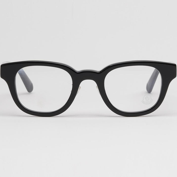 Moncler Black Acetate Square Eyeglass Frames Unisex