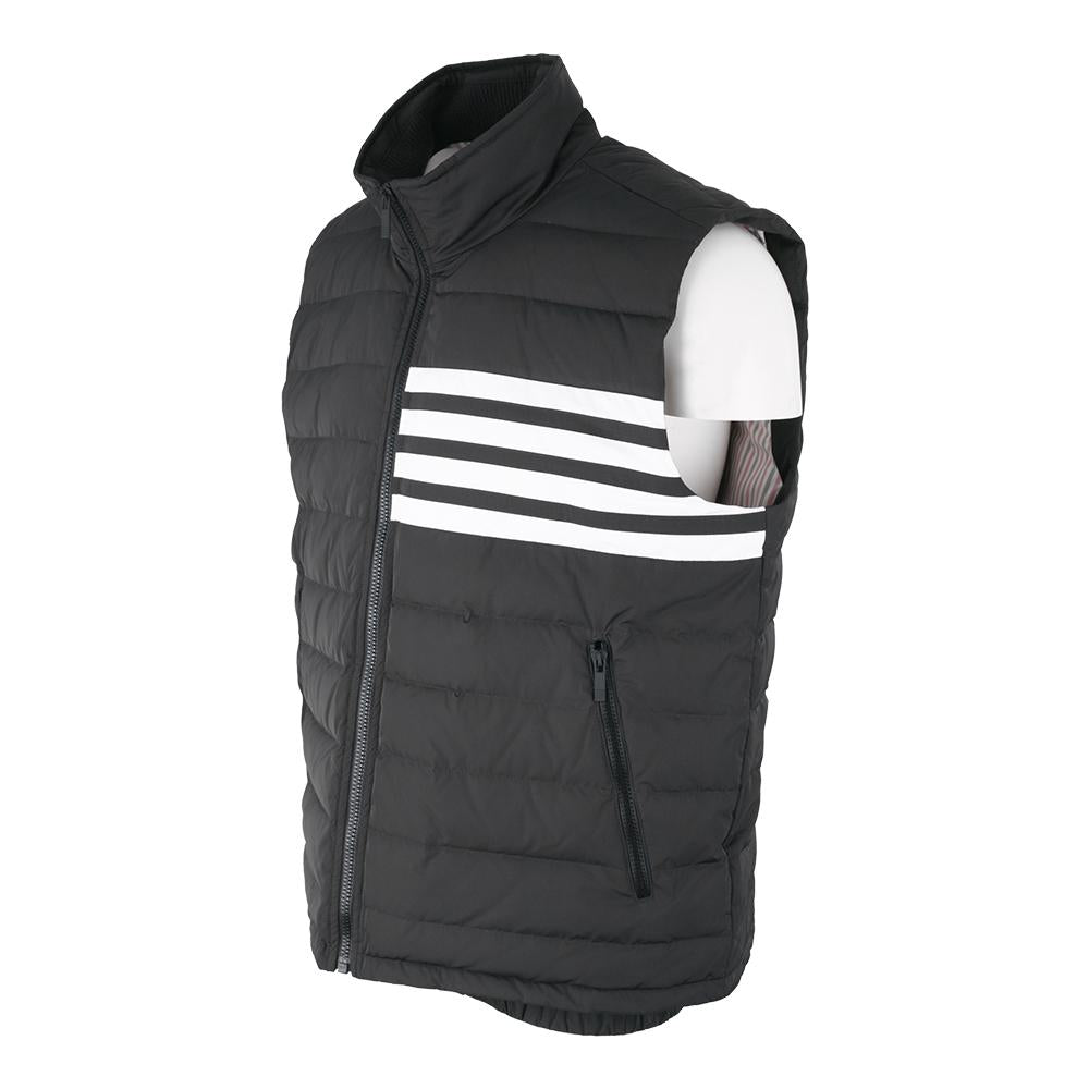 THOM BROWNE Quilted Down Puffer Vest Gray Men's Outerwear