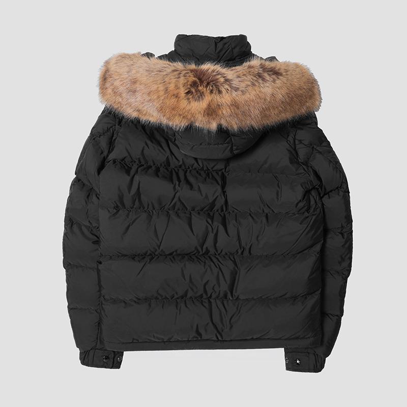 Moncler Maya Puffer Hooded Short Down Jacket Black