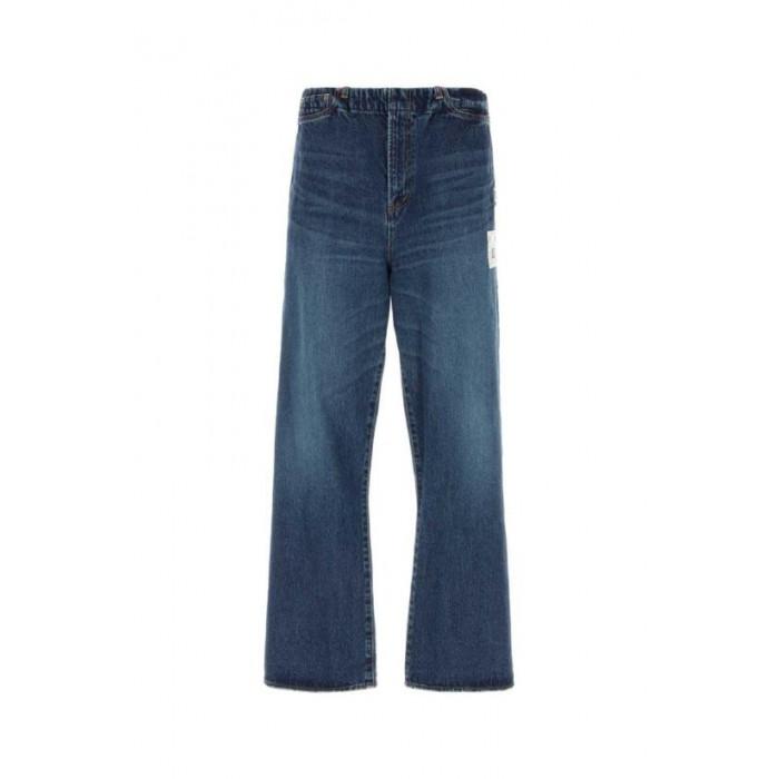 Maison Mihara Yasuhiro Indigo Logo Label Denim Pants for Men J10PT021