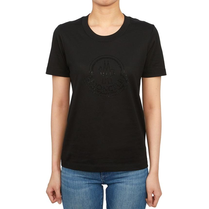 Moncler Women’s Short Sleeve T-Shirt Black Cotton Tee