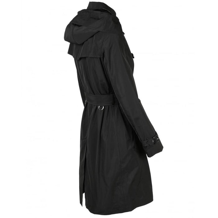 BURBERRY Black Taffeta Kensington Trench Coat