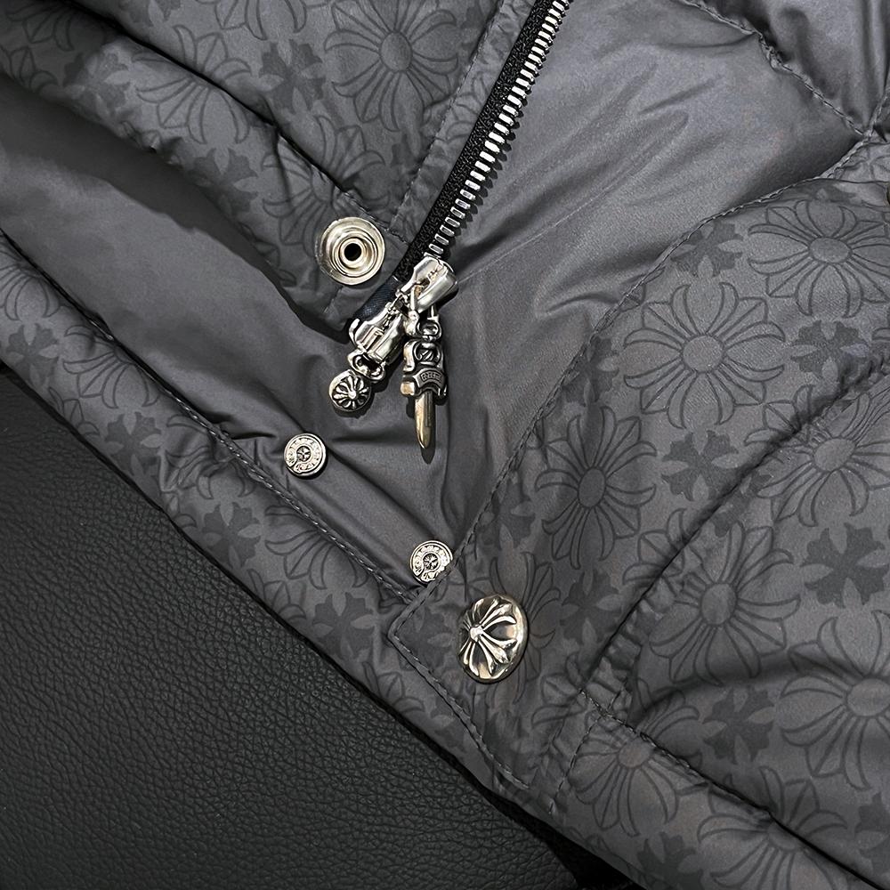 Chrome Hearts Gray Monogram STIFF V2 Puffer Jacket Unisex