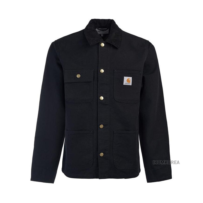 CARHARTT WIP Michigan Chore Coat Jacket Men Black Cotton Canvas