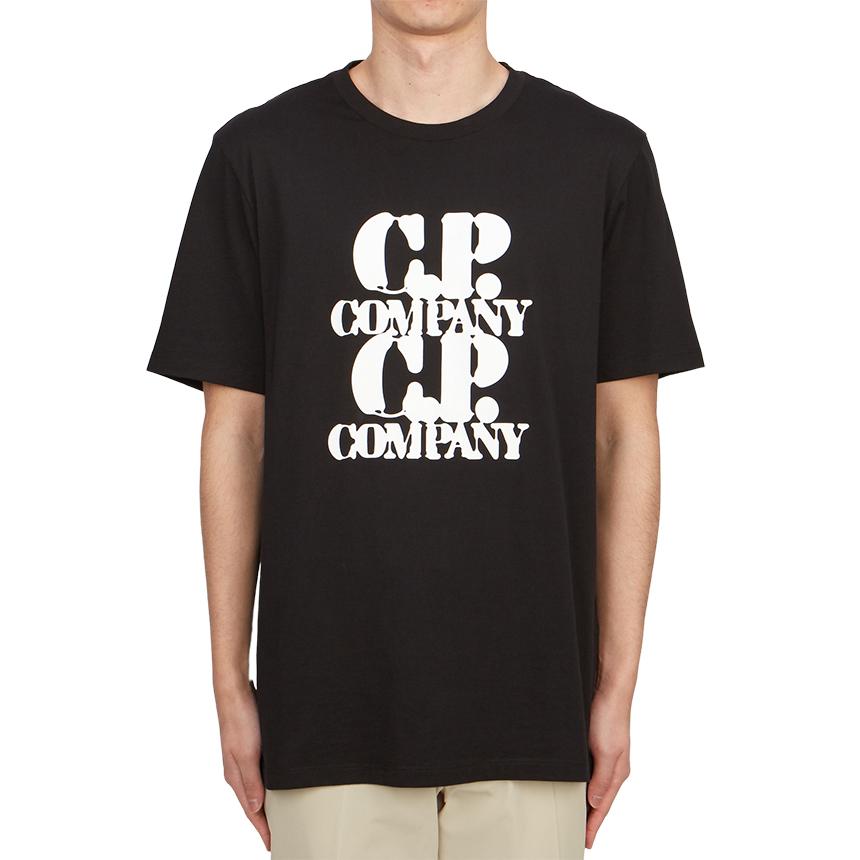 CP Company Men’s Short Sleeve T-Shirt Black Cotton