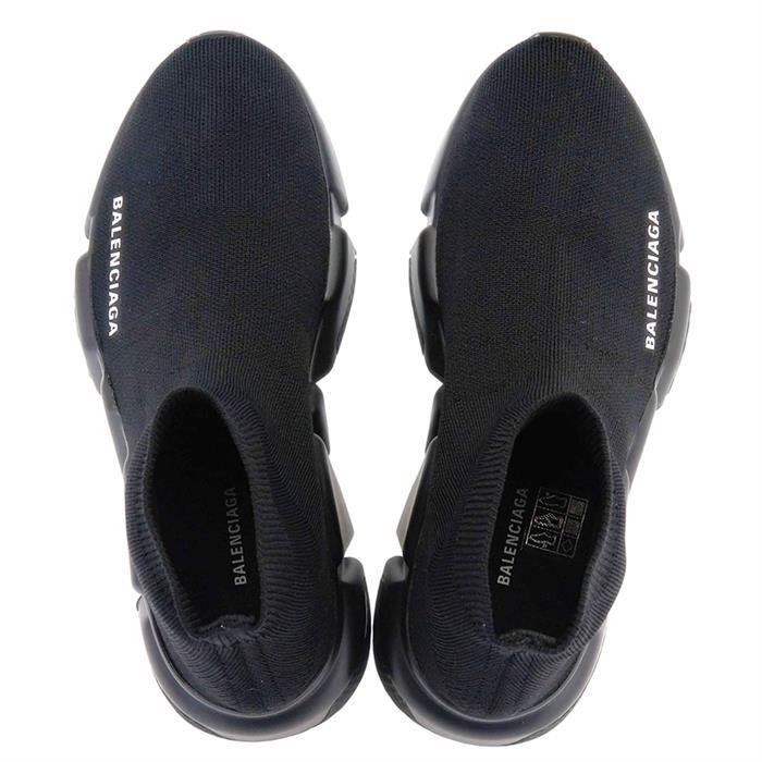 BALENCIAGA Speed Runner Knit Low-Top Sneakers Black Gray