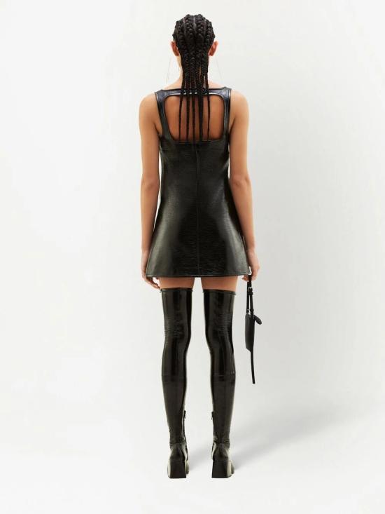 courreges Black Short Dress PERCRO036 VY0014 9999