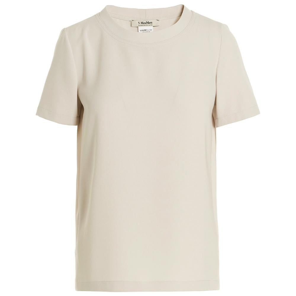 Max Mara Sand Beige Cady Tessile T-Shirt