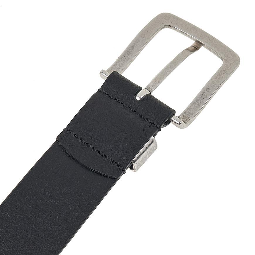 Emporio Armani Men’s Leather Belt with Logo Buckle Black