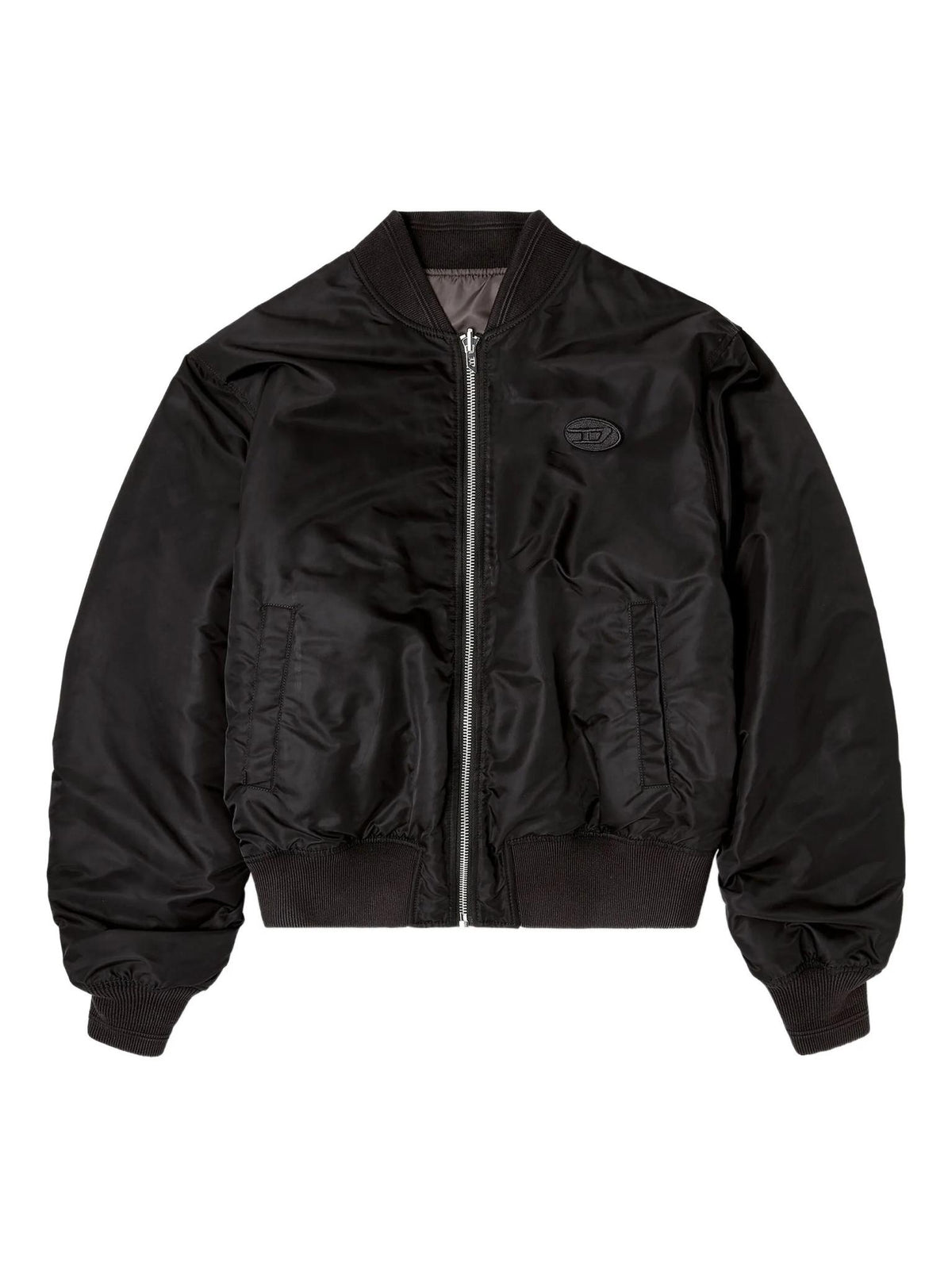 DIESEL Black Nylon Bomber Jacket for Men