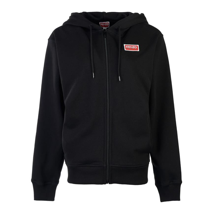 KENZO Logo Print Hooded Zip-Up Jacket for Women FD62SW0894MF 99J
