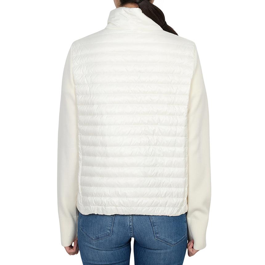 Moncler Women’s Padded Zip-Up Cardigan White Knit