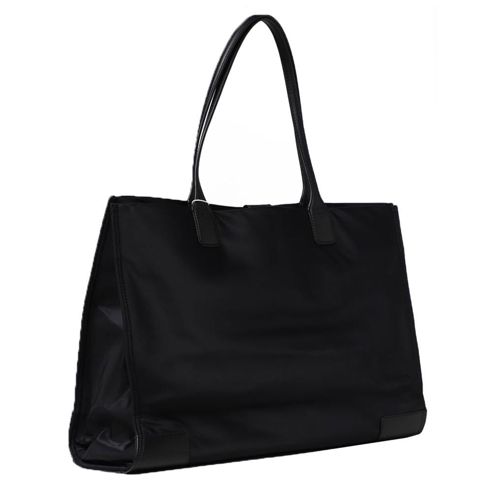 Tory Burch Ella Signature Logo Tote Bag Black 87116 001
