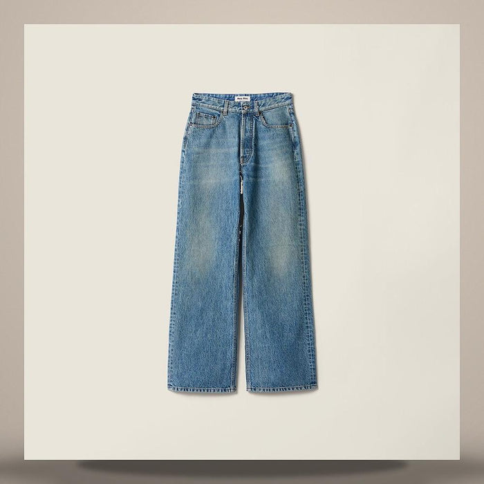 Miu Miu Washed Five-Pocket Denim Jeans GWP500 1NLC F0008