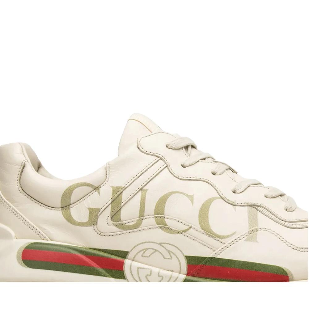 GUCCI Rhyton Men’s Low-Top Sneakers White Leather
