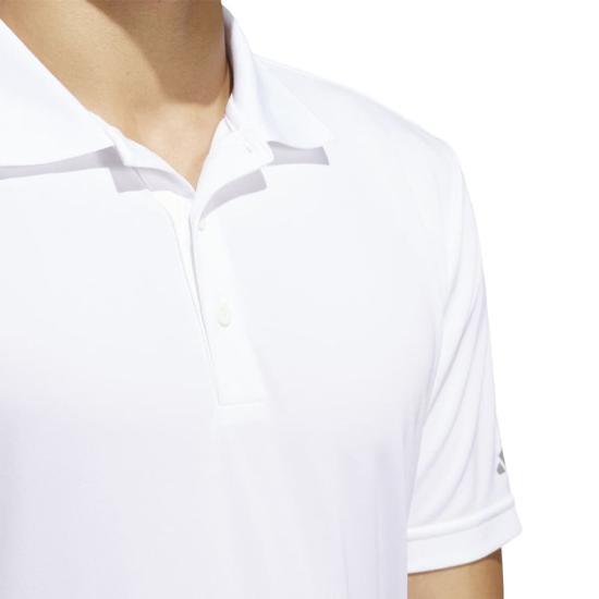 Adidas White Short Sleeve Polo Shirt for Men