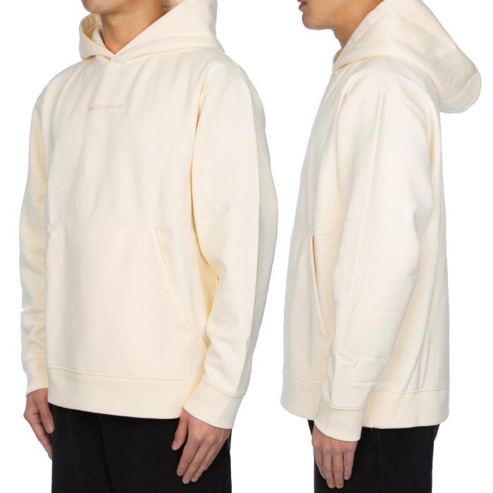 Maison Kitsune Ecru Fleece Embroidered Logo Hoodie