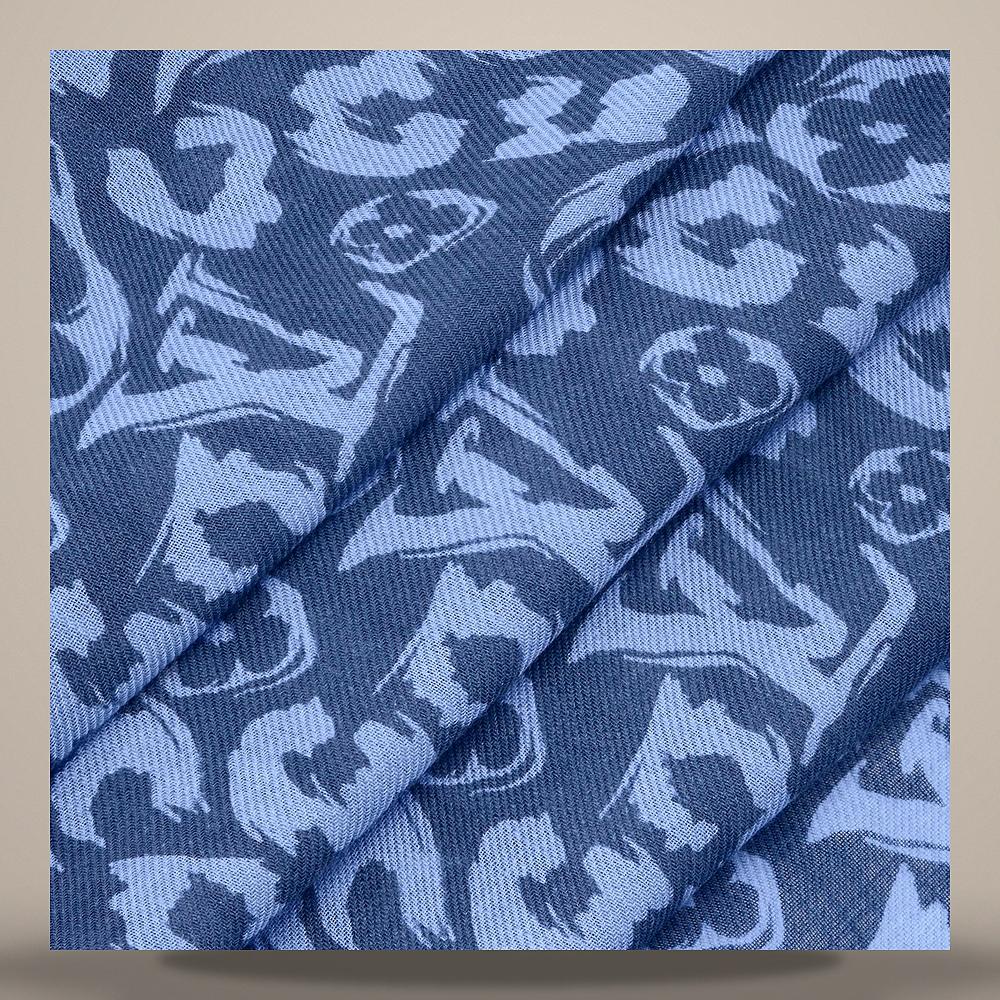 Louis Vuitton Safari Stole Blue Scarf M98150