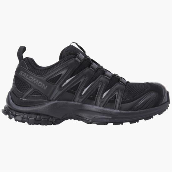 SALOMON Gray Mesh Lace-Up Sneakers for Men S260109 SXA01