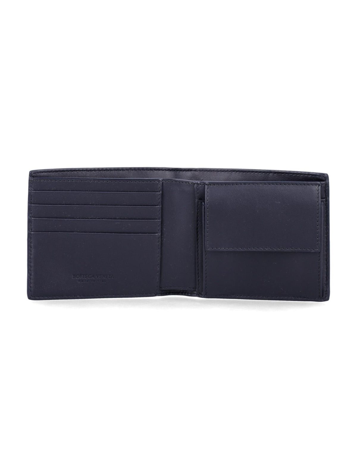 Bottega Veneta Black Intrecciato Leather Bifold Wallet