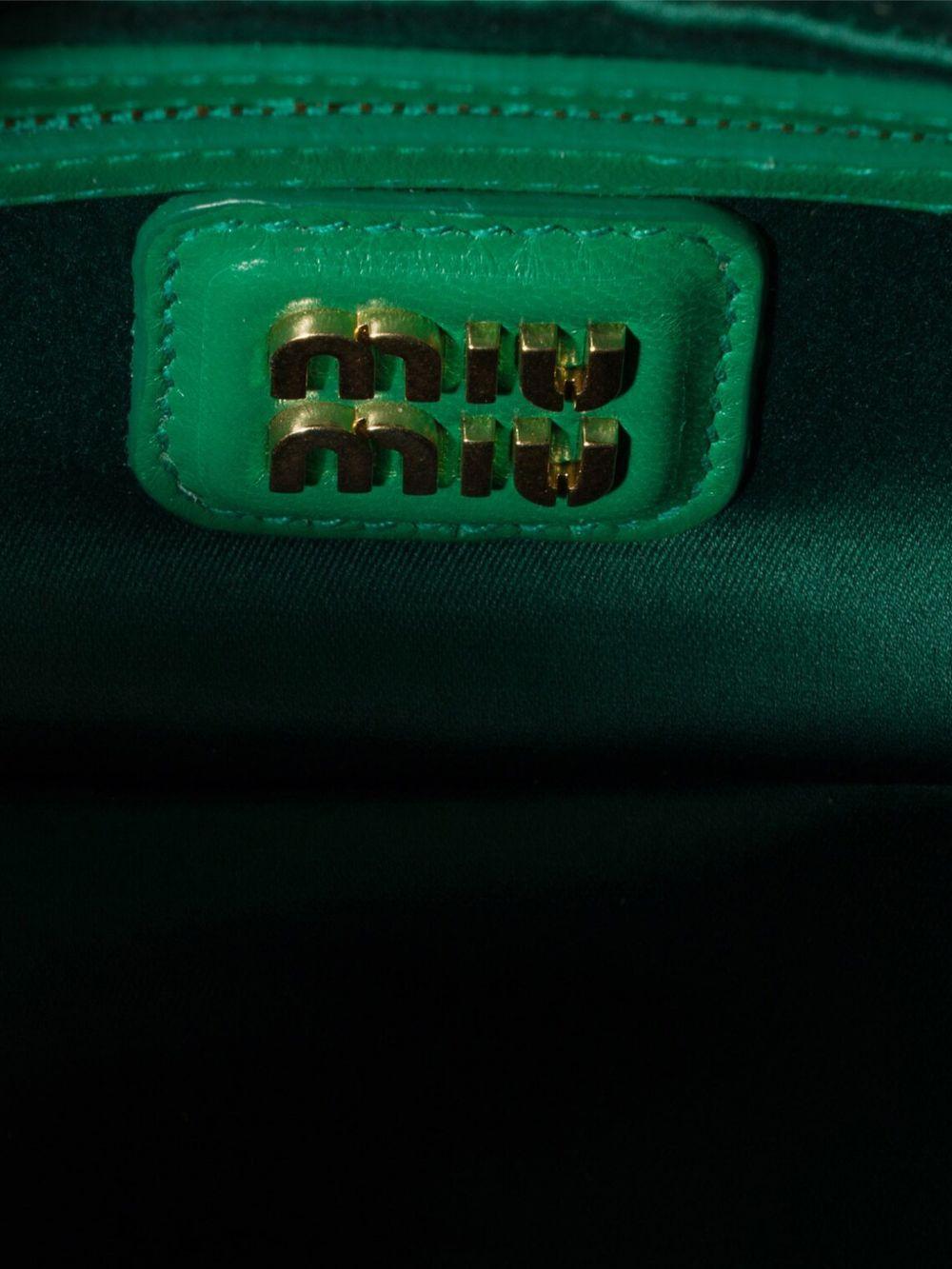 Miu Miu Leather Tote Bag FW26 5BB142AN88F0458