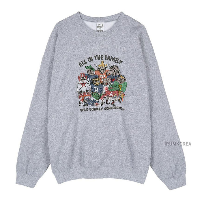 Wild Donkey Heather Grey Unisex Family Sweatshirt