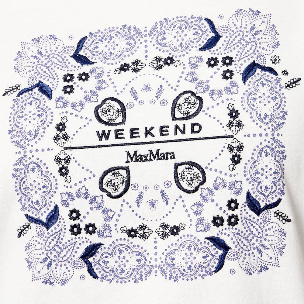 Max Mara West Logo T-Shirt White 261597 1041 006