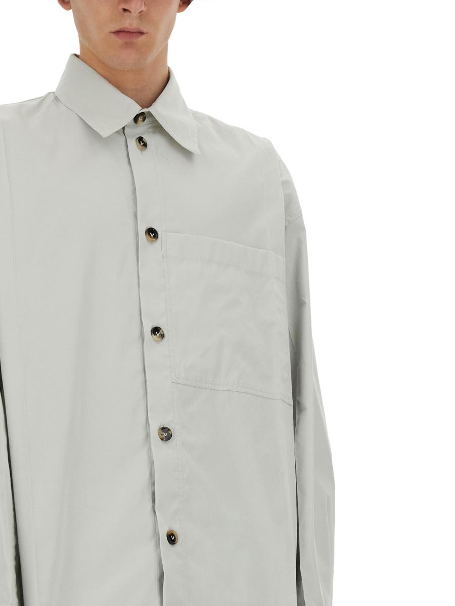 Bottega Veneta Blue Cotton Long Sleeve Shirt