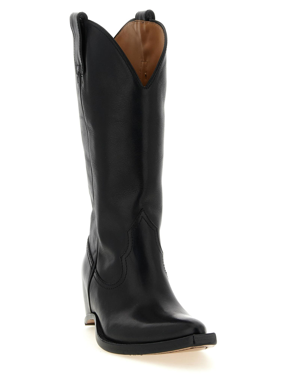 Maison Margiela Black Leather Knee-High Boots