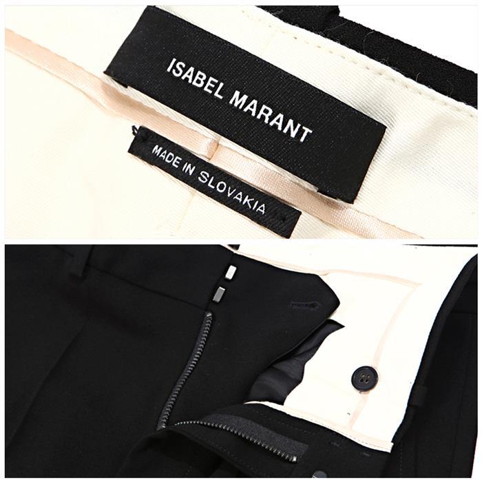 Isabel Marant MILANE Black Classic Wool Blend Slim Trousers Women