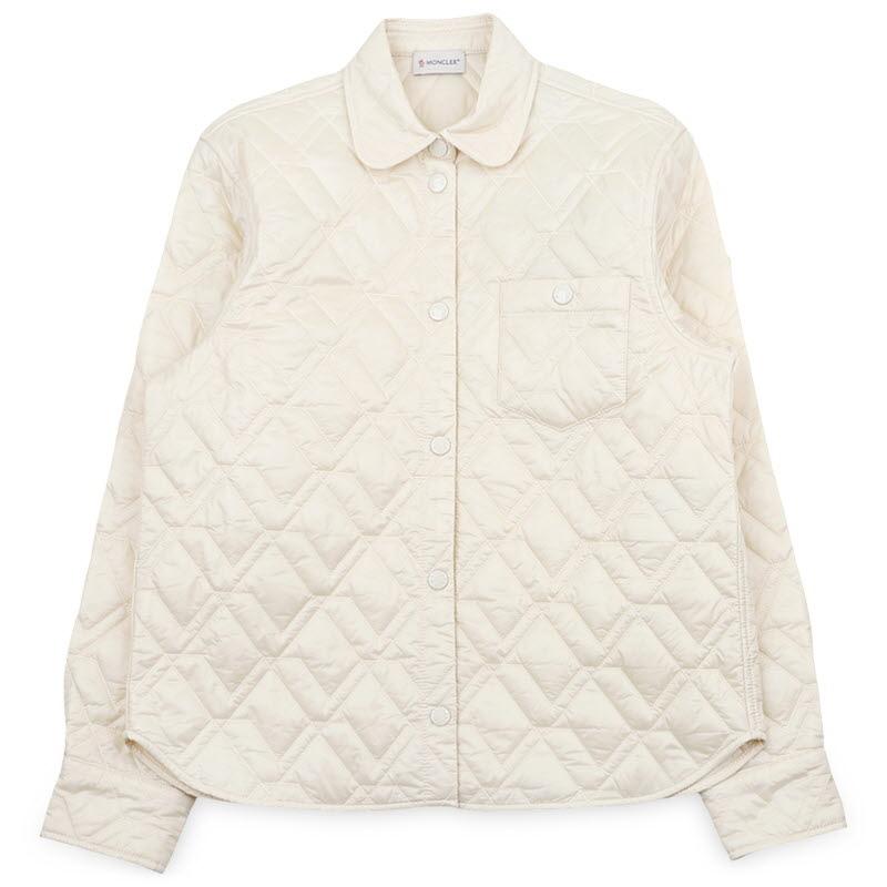 Moncler Women’s Logo Patch Quilted Jacket Ivory 2F00001 788UY 052