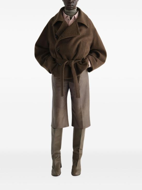 Lemaire Mud Wool Blend Long Coat
