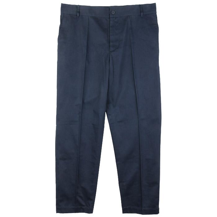 Maison Kitsune Straight Chino Pants Navy Cotton Men's Classic Pants