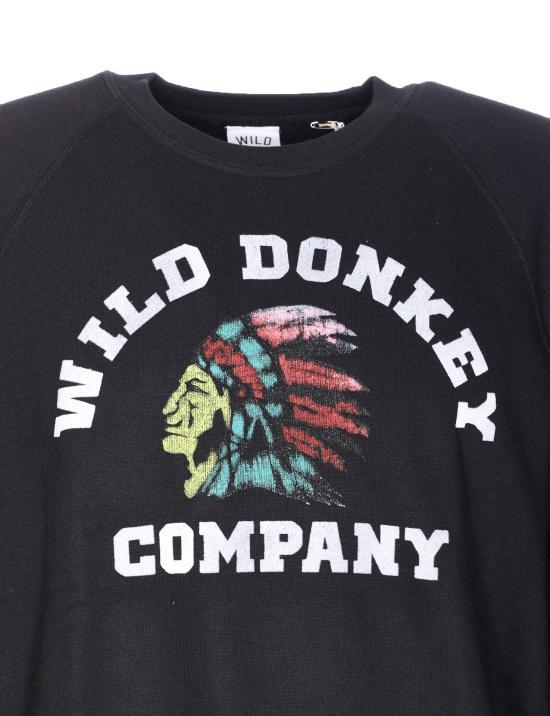 Wild Donkey Black Long Sleeve T-Shirt Sweatshirt for Women