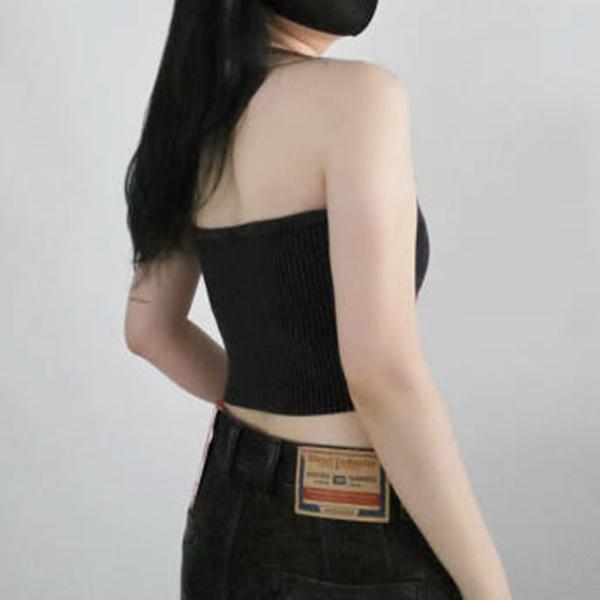 DIESEL Women’s Black Cutout D Logo Tube Top A148130AKBQ