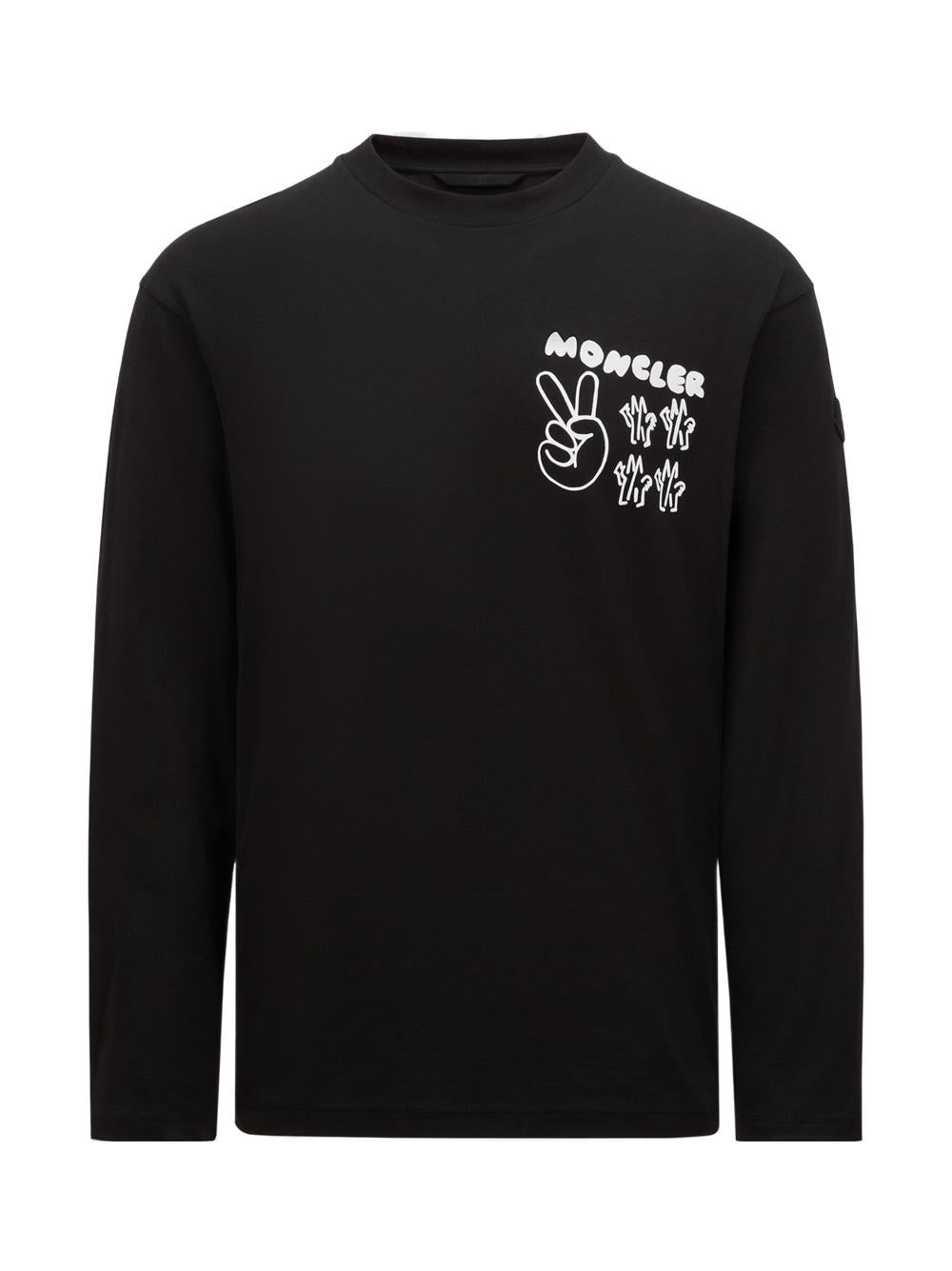 Moncler Logo Long Sleeve T-Shirt for Men 8D00017 89AJS 998