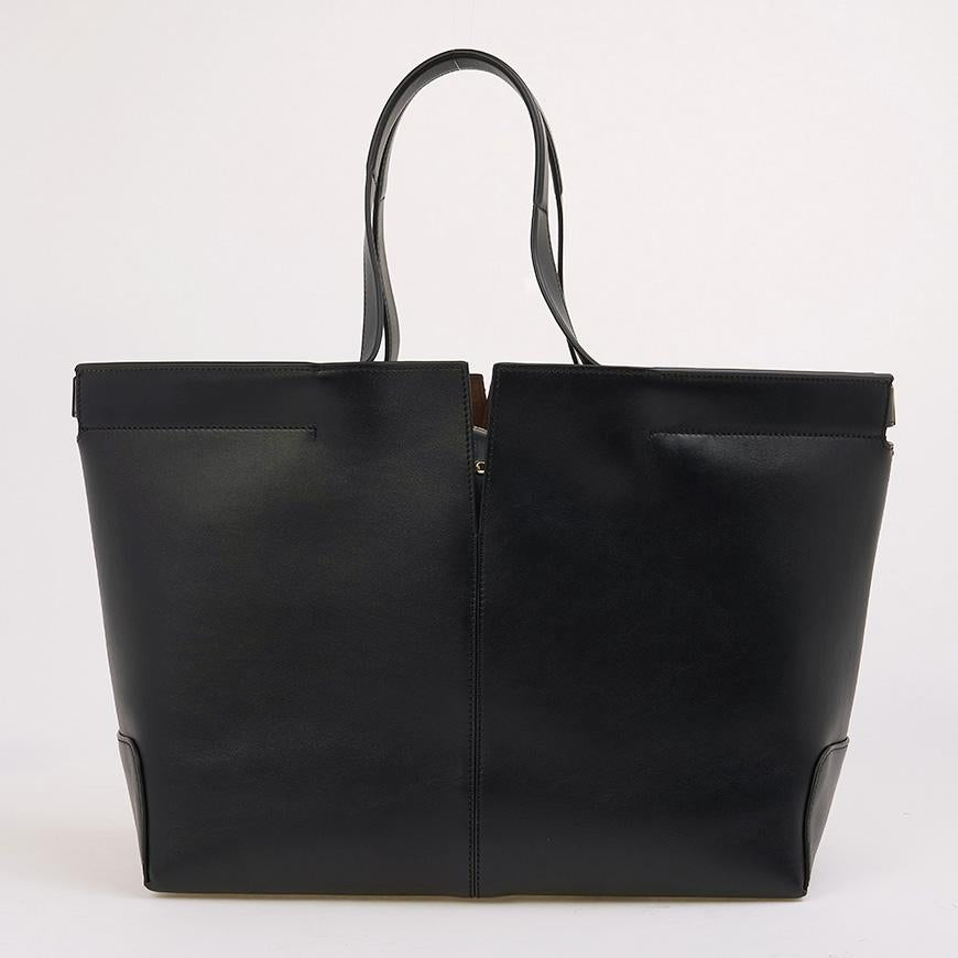 Tods Di Folio Leather Tote Bag Black Women’s XBWDBMA0250 ROR B999