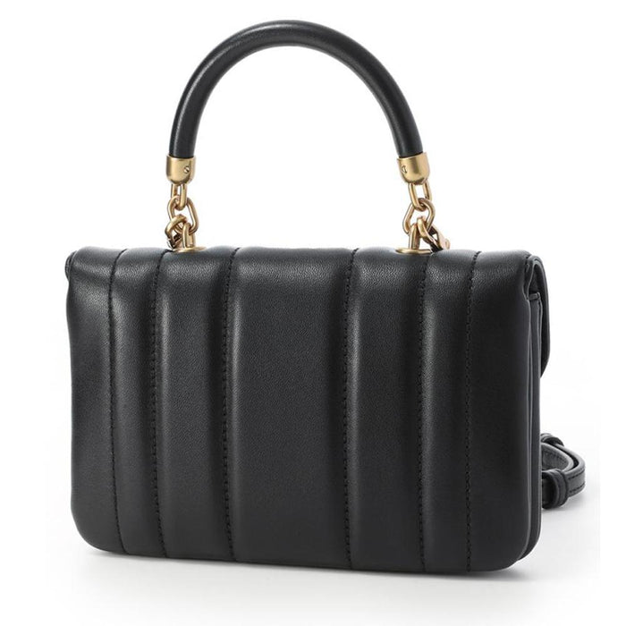 Tory Burch Kira Quilted Top Handle Crossbody Bag Black