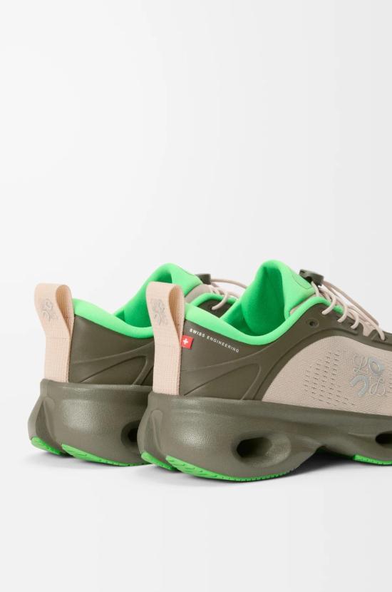 LOEWE Khaki Green Sand Leather Sneakers M929282 X384227