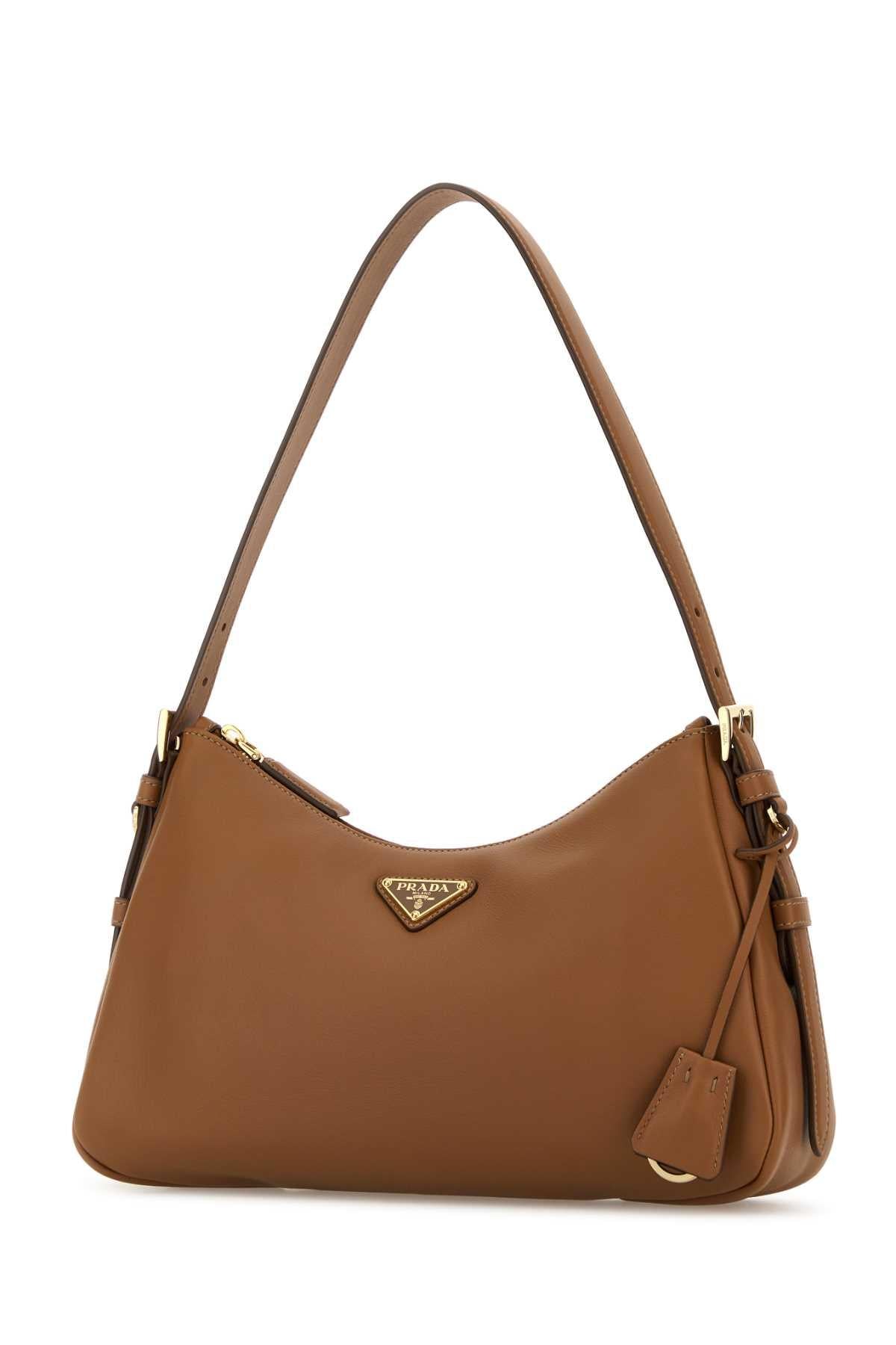 PRADA Black Leather Shoulder Bag