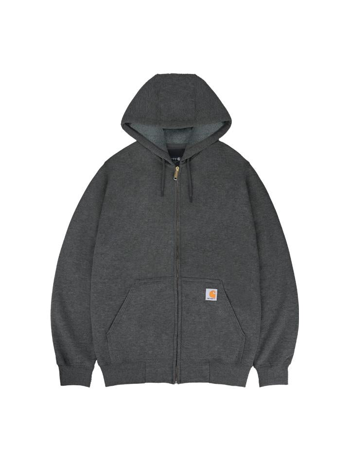 Carhartt Unisex Casual Loose Fit Midweight Zip Hoodie Carbon Heather K122