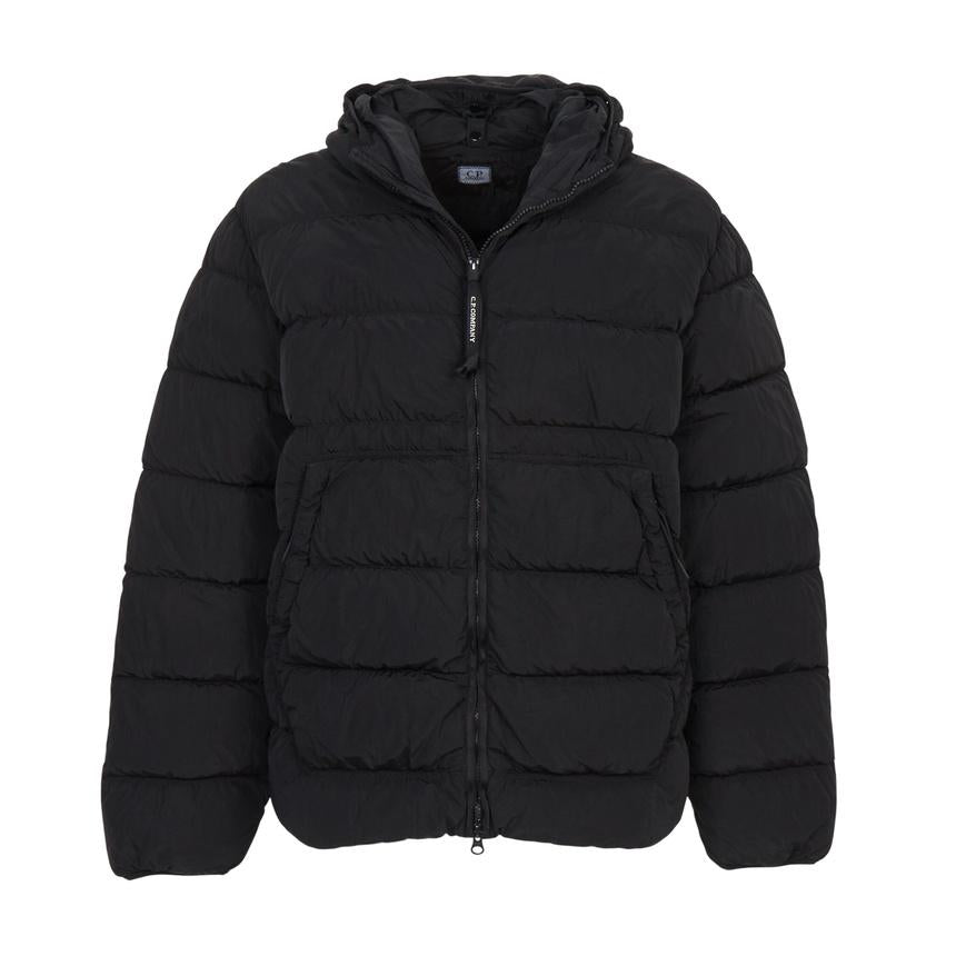 CP Company Black Down Puffer Jacket for Men