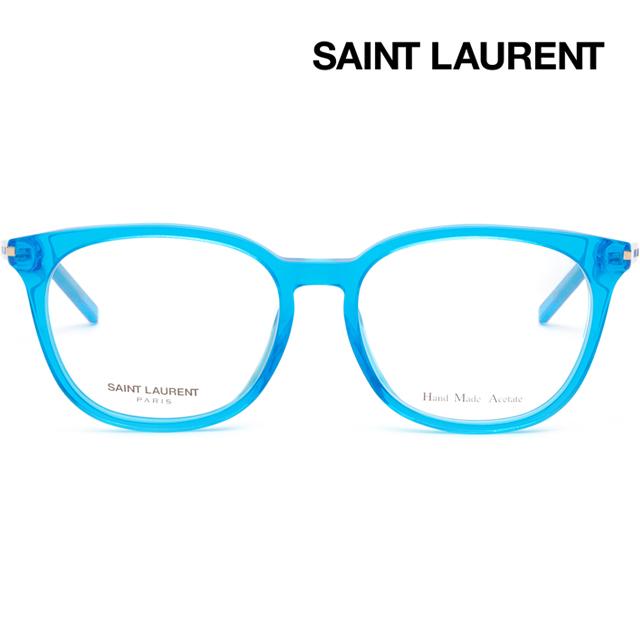 Saint Laurent SL38 VL3 Translucent Blue Acetate Eyeglasses Unisex